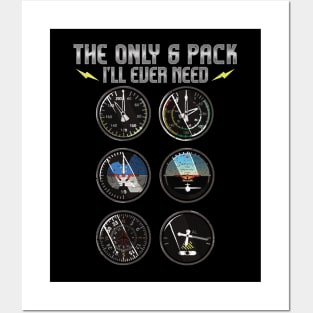 The Only Six Pack I'll Ever Need Airplane Pilot Posters and Art